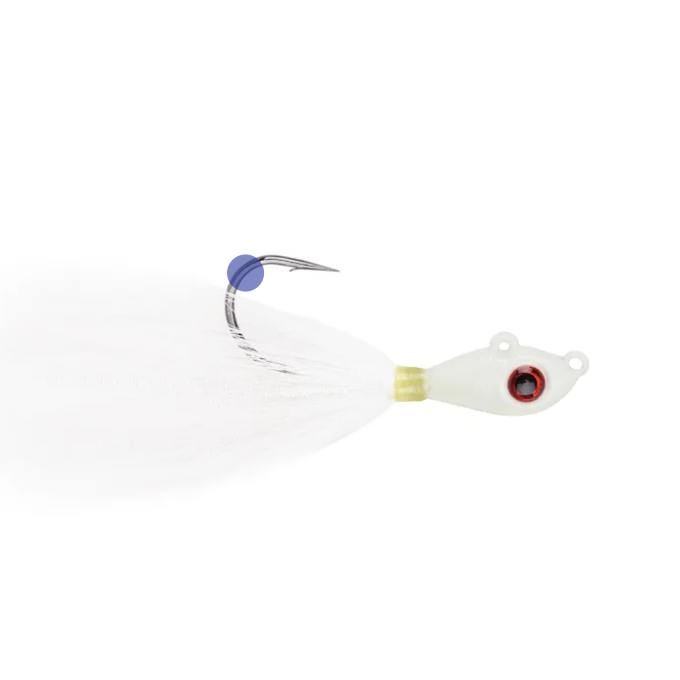 Jig Mustad Big Eye Bucktail, Green Glow White, 7g