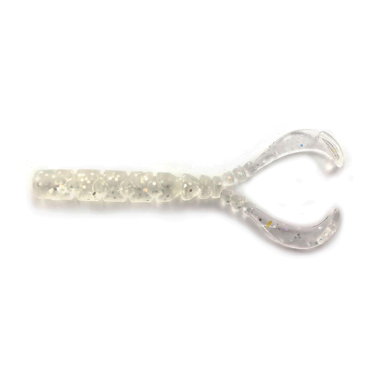 Twister Mustad Aji Chiki, Clear Rainbow Glitter, 4.3cm, 13buc/plic