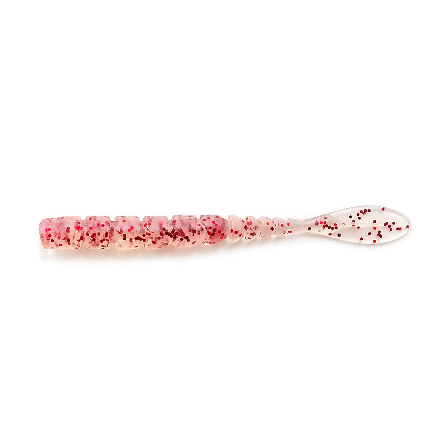 Grub Mustad Aji Micro Fla, Clear Red Glitter, 5cm, 15buc/plic