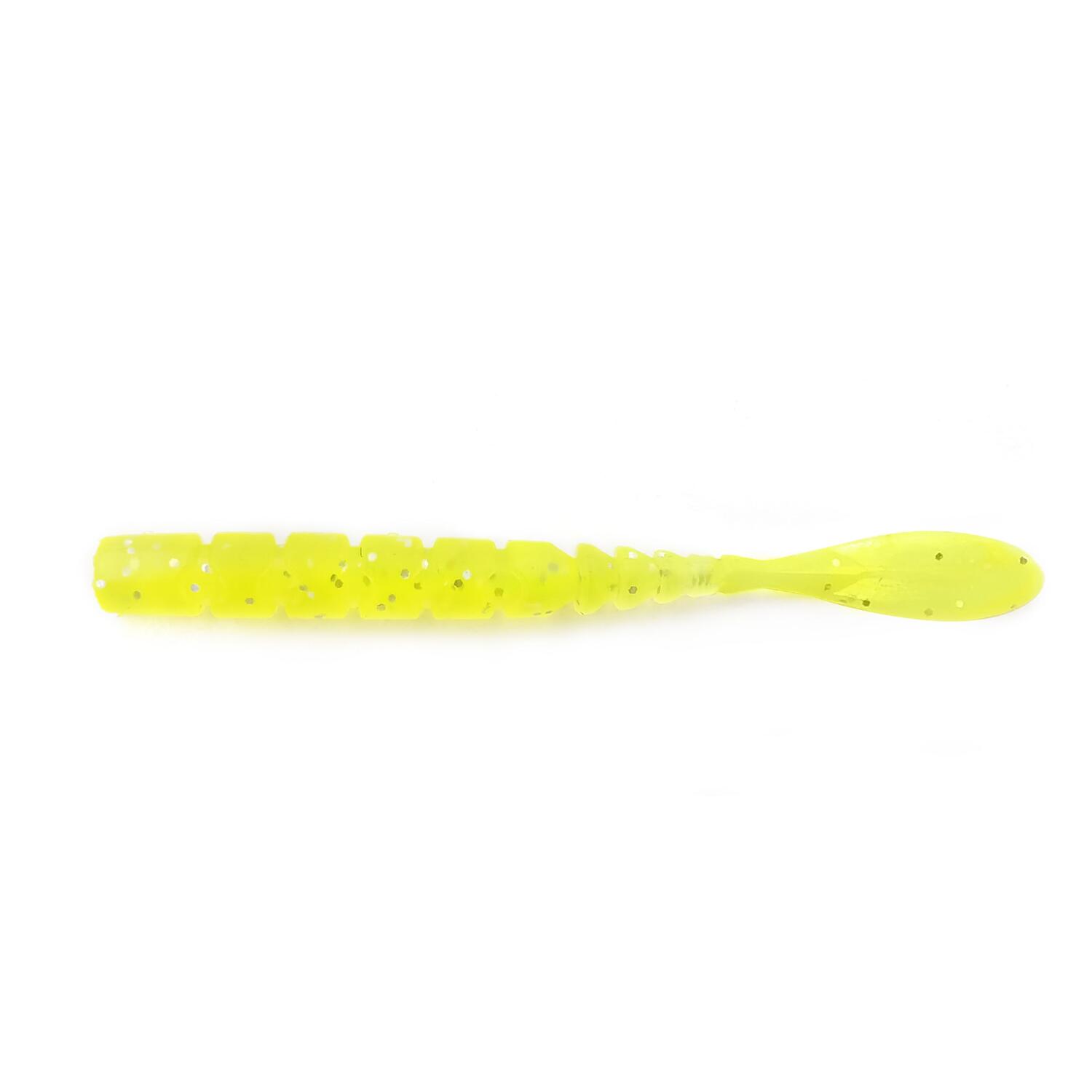 Grub Mustad Aji Micro Fla, UV Clear Chartreuse, 5cm, 15buc/plic