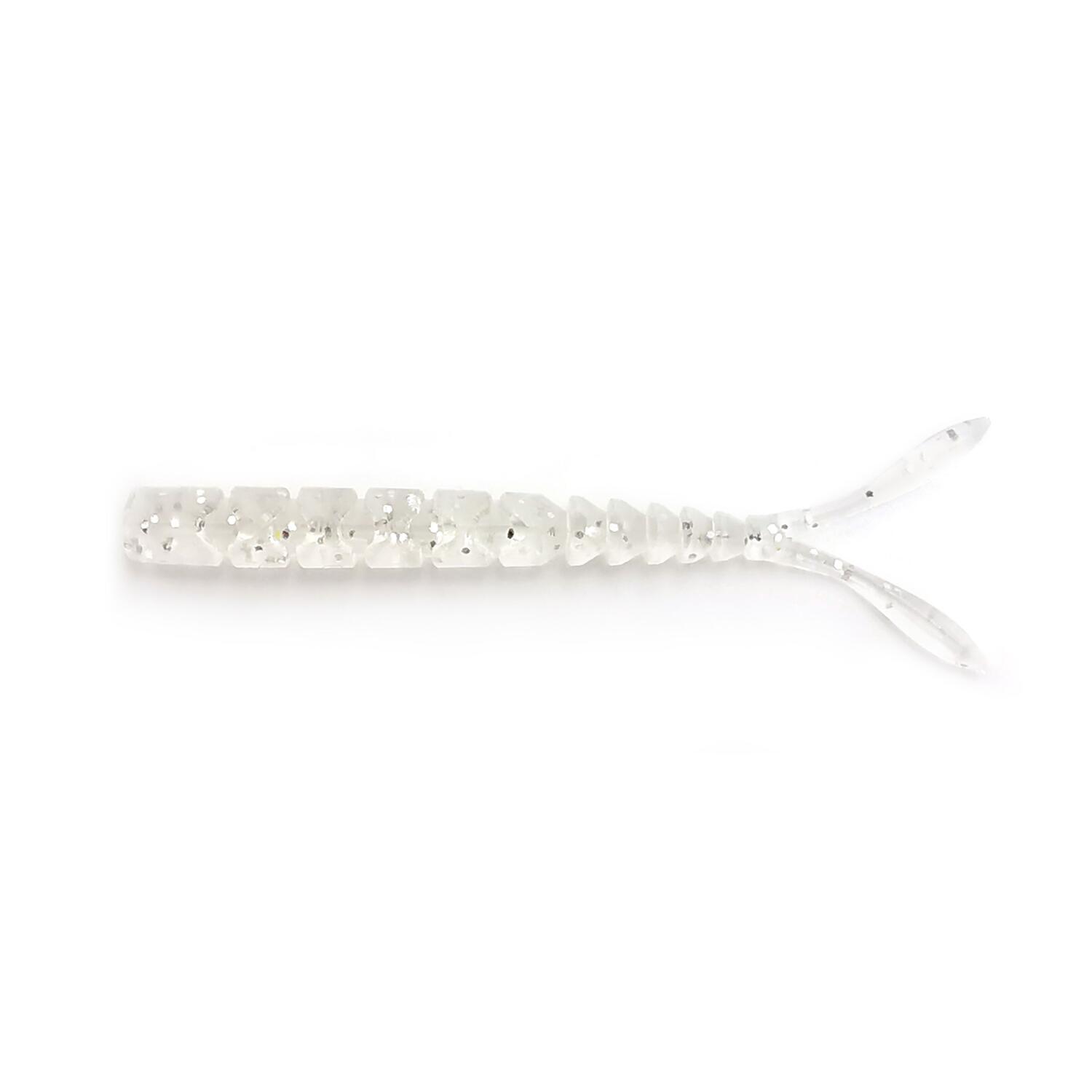 Grub Mustad Aji Micro Pilo, Clear Silver Glitter, 5cm, 15buc/plic