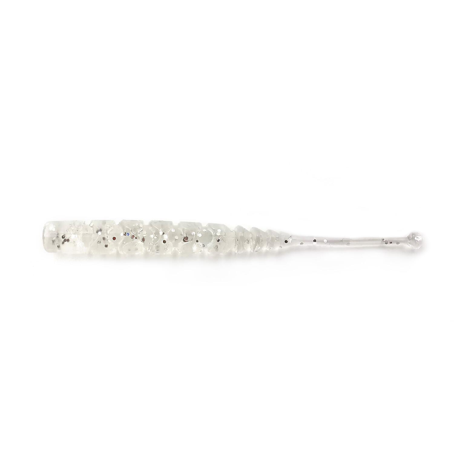 Grub Mustad Aji Micro Plu, Clear Silver Glitter, 5cm, 15buc/plic