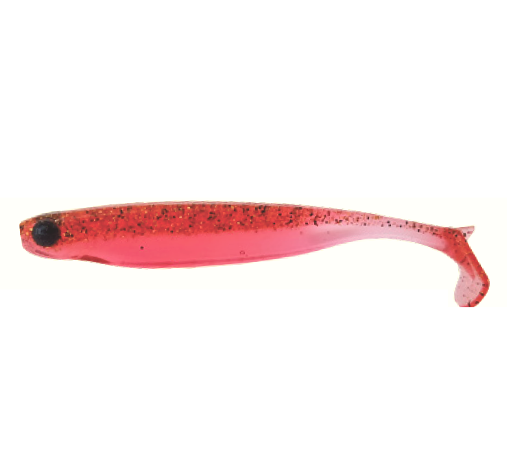 Shad Mustad Mezashi Z Minnow, Transparent Red, 7.6cm, 6buc/plic