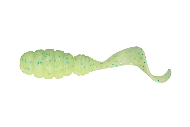 Nălucă Jackall Good Meal Grub, Hot Lime-Glow Chartreuse, 3.8cm, 8buc/plic