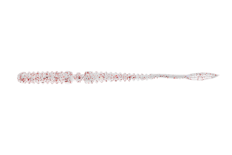 Grub Jackall Peke Ring, Clear Red Flake, 6.8cm, 8buc/plic