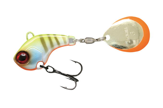 Spinnertail Jackall Deracoup Spinner, Chartreuse Back Bluegill, 7g