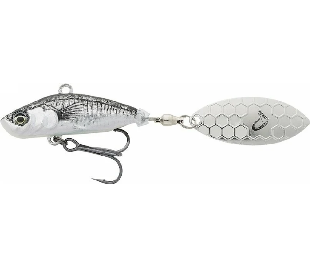 Spinnertail Savage Gear 3D Sticklebait Tailspin, Black Silver, 8cm/18g