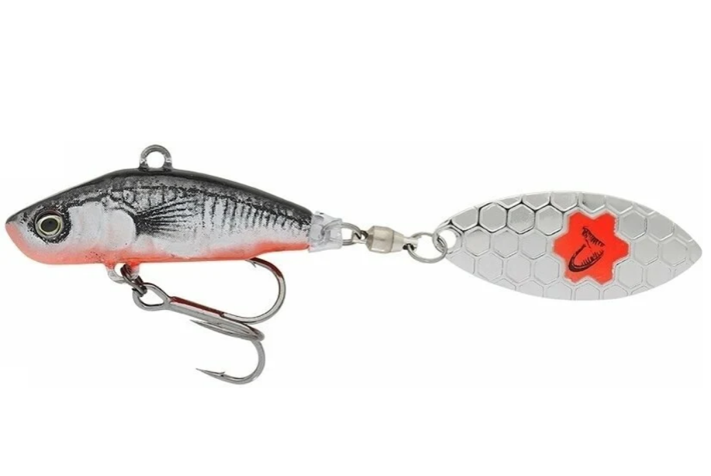 Spinnertail Savage Gear 3D Sticklebait Tailspin, Black/Red, 8cm/18g