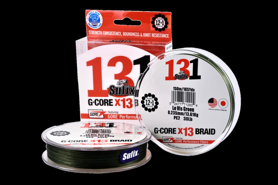 Sufix 131 Braid 150M 0.285MM 15.88KG 35LB LOW-VIS GREEN