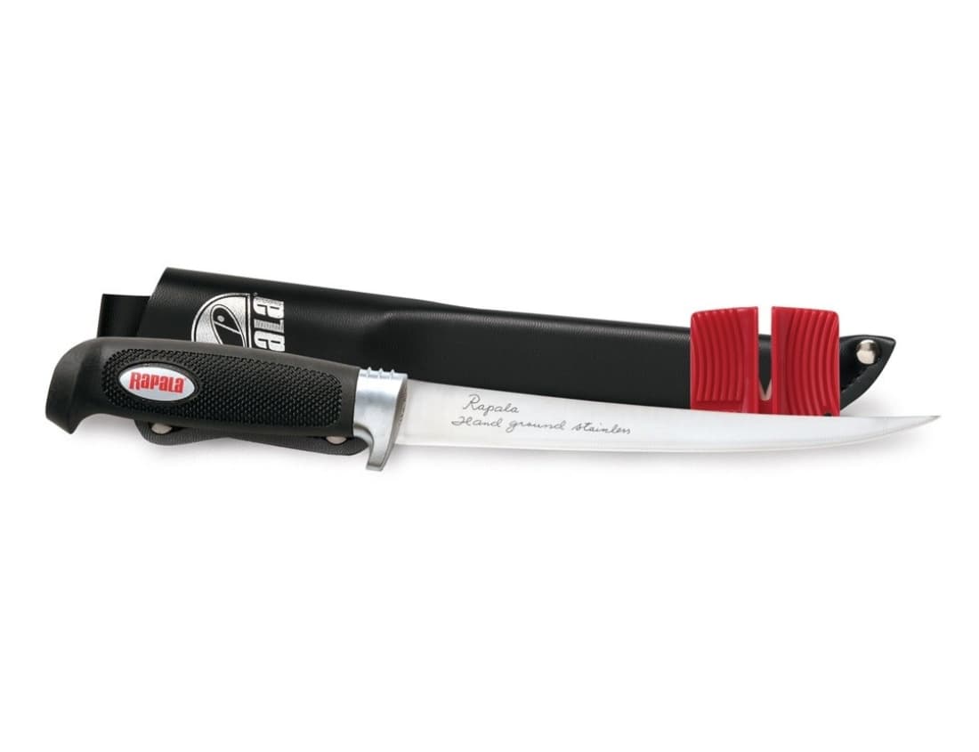 Cuțit pentru filetat 23cm Rapala + dispozitiv de ascuțit