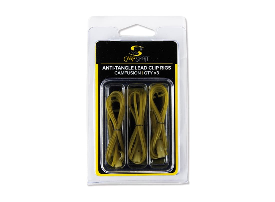 Anti Tangle Lead Clip Rig WEED GREEN X 3