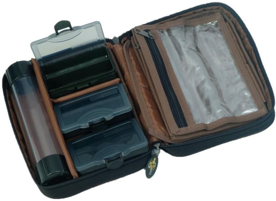 Geanta accesorii feeder (contine tub pt plute + 3 cutii pt accesorii) 16x6x22 cm