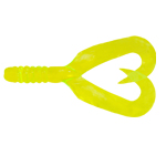 TWISTER CU COADĂ DUBLĂ MANN'S TWISTER TWINTAIL CHARTREUSE FLUORESCENT 10CM, 8BUC/PLIC
