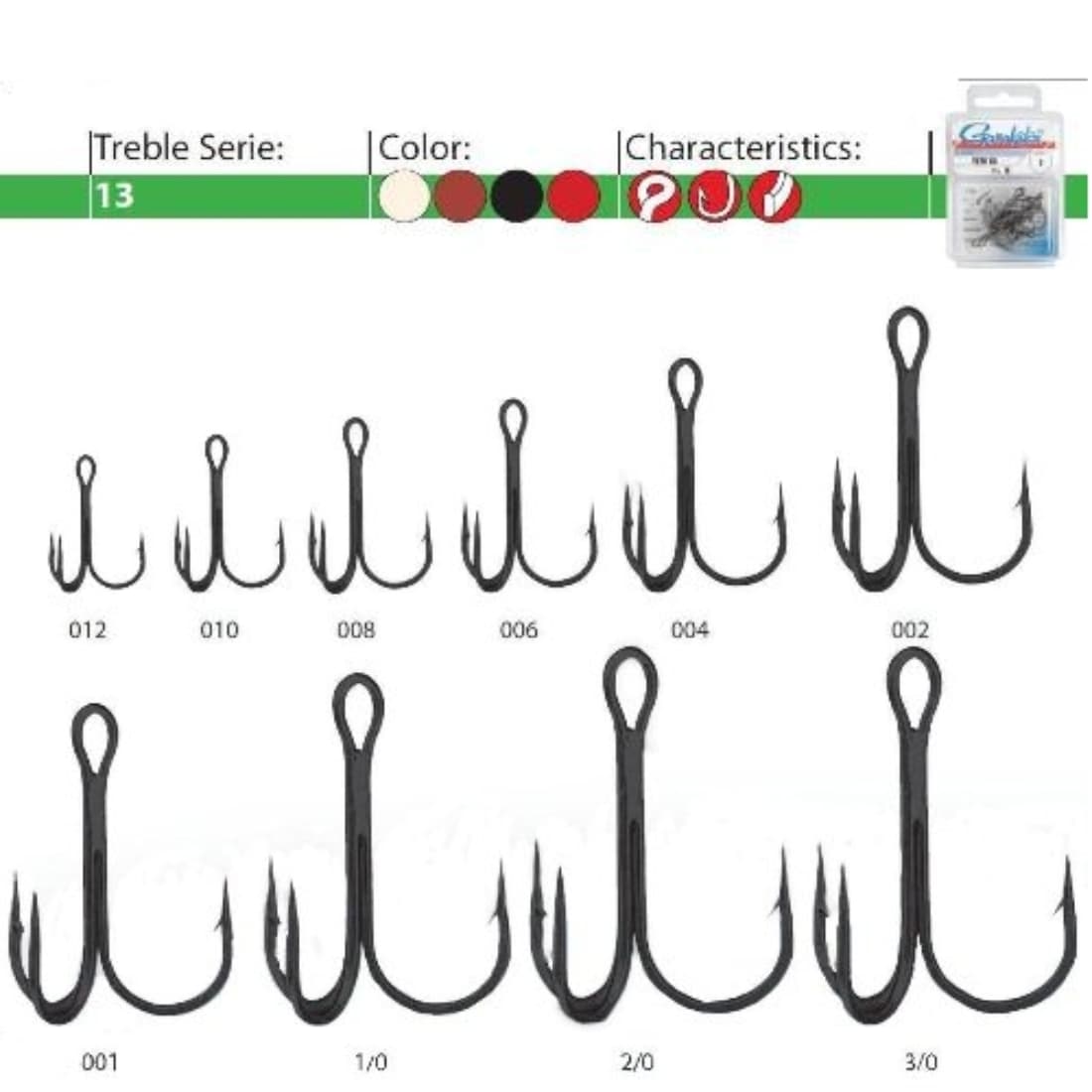 ANCORE FORJATE GAMAKATSU TREBLE 13B BRONZ NR.2 10BUC/PLIC