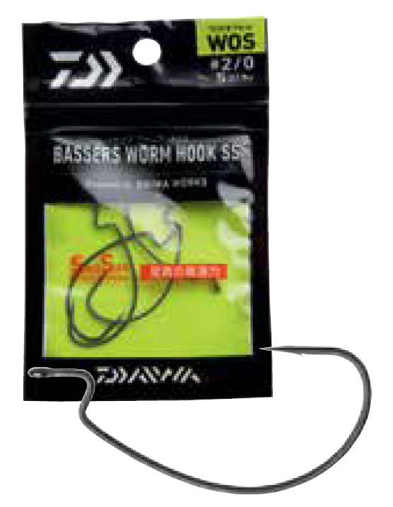 Cârlige Daiwa Offset Bassers Worm Nr.2, 5buc/plic