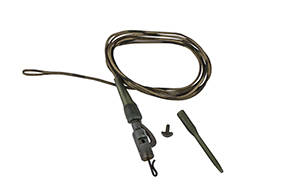 Montură Prologic Safety Clip Quick Change Swivel Hollow Leader, 80cm/45lbs, 3buc