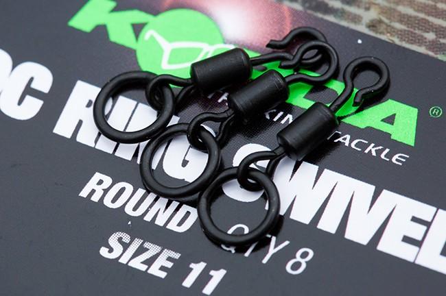 Vârtej rapid cu anou Korda Quick Change Ring Swivel Round, Nr.11, 8buc/plic