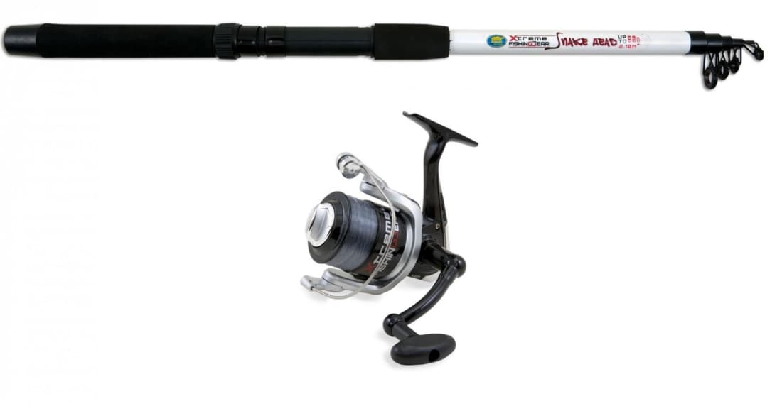 Combo Lansetă telescopică Lineaeffe Xtreme Snake Head 2.40m/50g + Mulinetă Lineaeffe S30