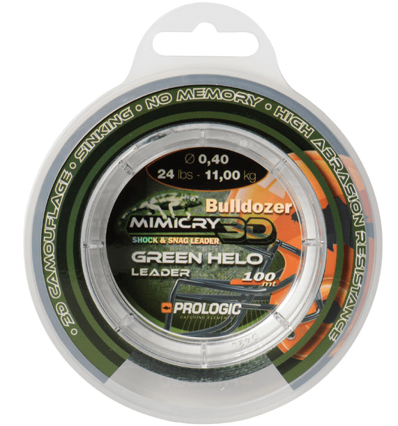Fir înaintaș monofilament leader Prologic Mimicry Green Helo, 0.60mm/21.30kg/100m