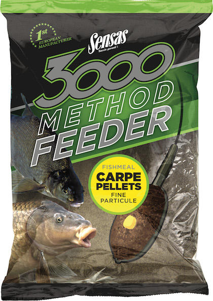 Nadă Groundbait Sensas 3000 Method Feeder, Carp Pellets, 1kg