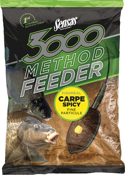 Nadă Groundbait Sensas 3000 Method Feeder, Carp Spicy, 1kg