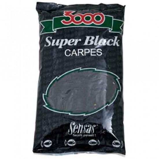 Nadă Groundbait Sensas 3000 Super Black Carp, 1kg