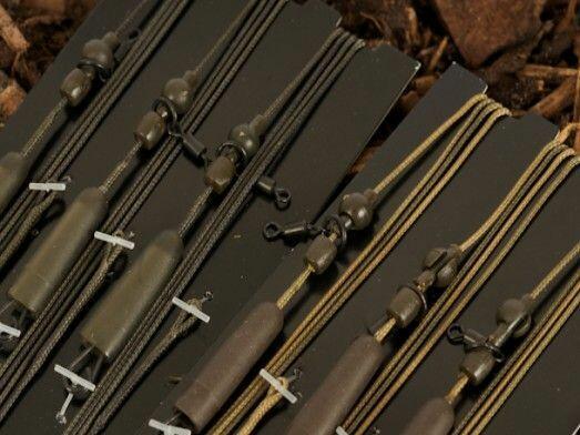 Montură helicopter Korda Kable Leadcore Leaders, Gravel Brown, 3buc/plic