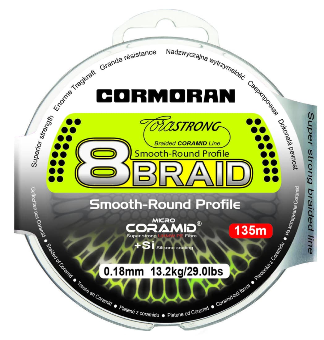 Fir textil Cormoran Corastrong 8Braid Smooth-Round Profile, Green, 0.35mm/37.5kg/135m
