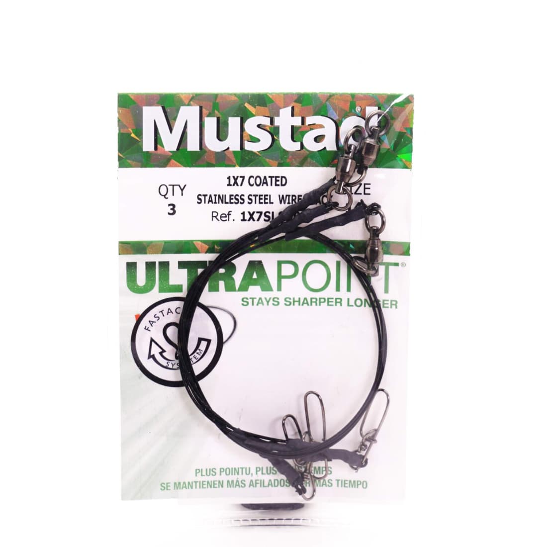 Strună Mustad Coastlock, 7x1, 30cm/25lbs, 3buc/plic