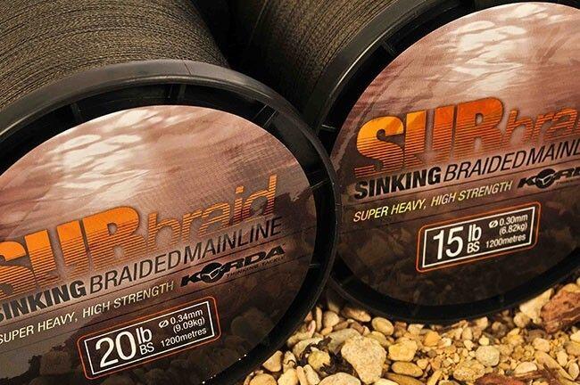 Fir textil Korda Sub Braid Sinking Braid Mainline 15lbs, 0.30mm/6.82kg/450m