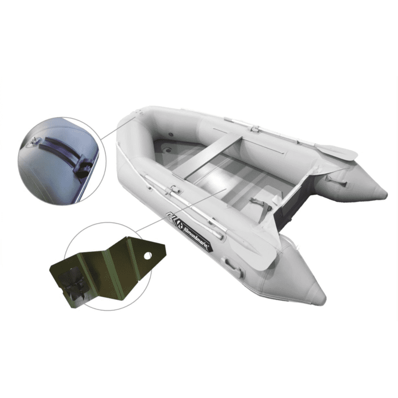 Barcă pneumatică + Podină Allroundmarin Kiwi 249, Gri