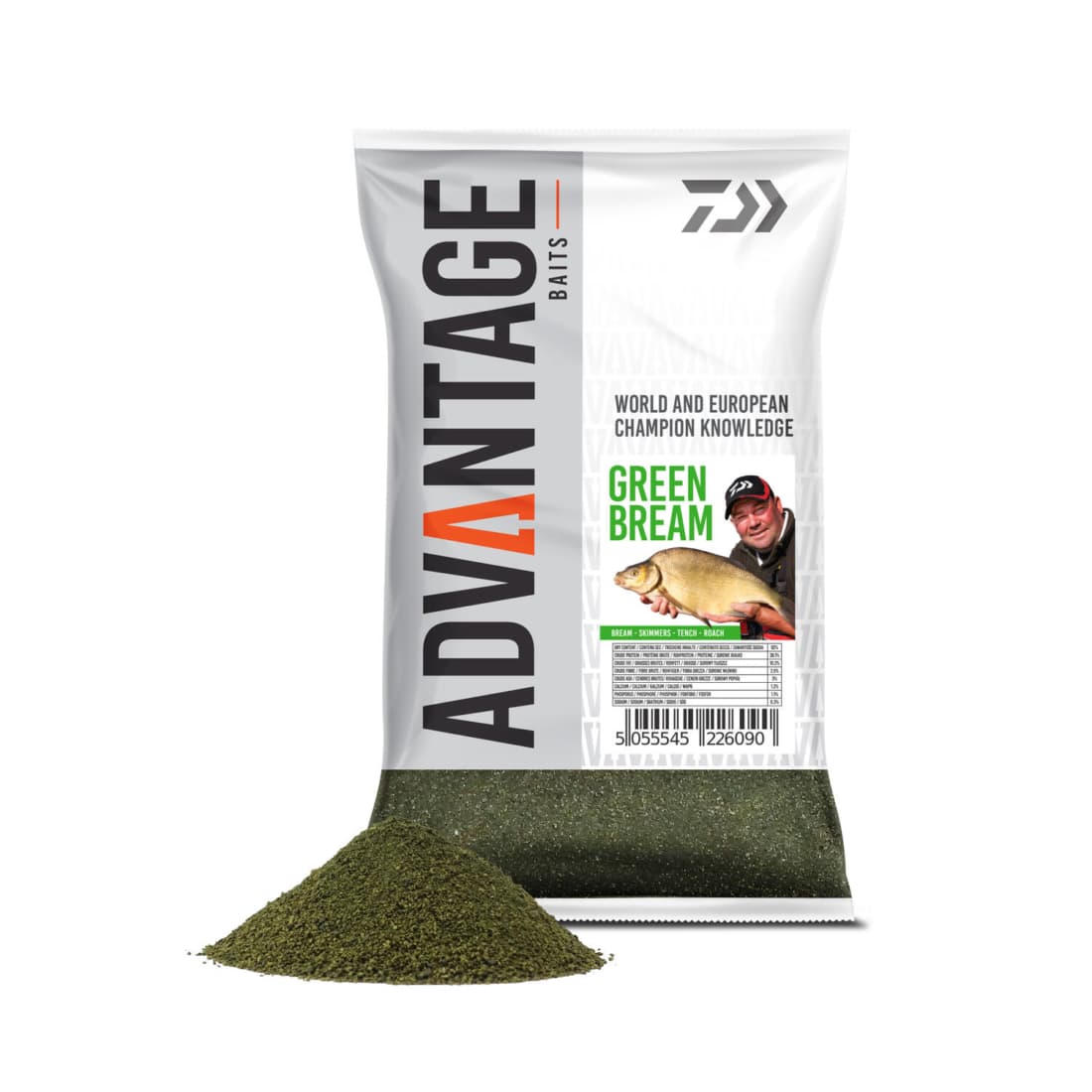 Nadă Groundbait Daiwa Advantage, Green Bream, 1kg/pungă