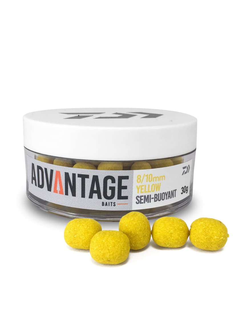 Dumbell critic echilibrat Daiwa Advantage Semi Buoyant, 8/10mm, Yellow, 30g/borcan