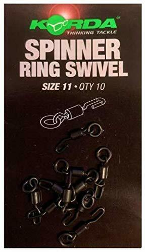 Vârtej cu anou și agrafă rapidă Korda Spinner Ring Swivel, Nr.11, 10buc/plic