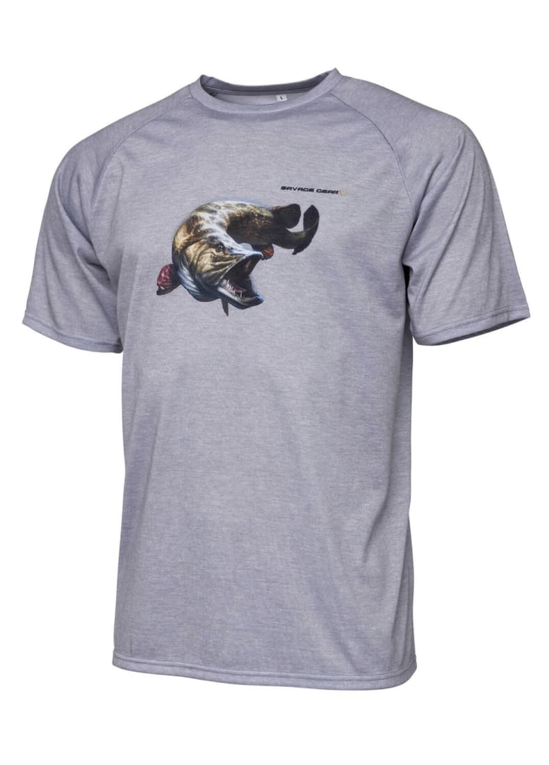 Tricou Savage Gear Pike, Gri, Large