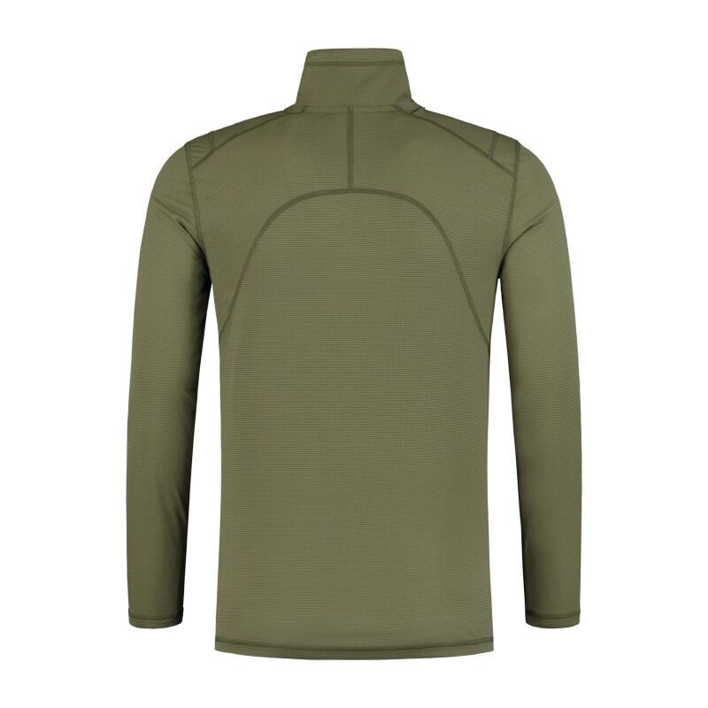 Bluză Korda Kool Quick Dry Long Sleeve Zip Neck, Olive, Medium