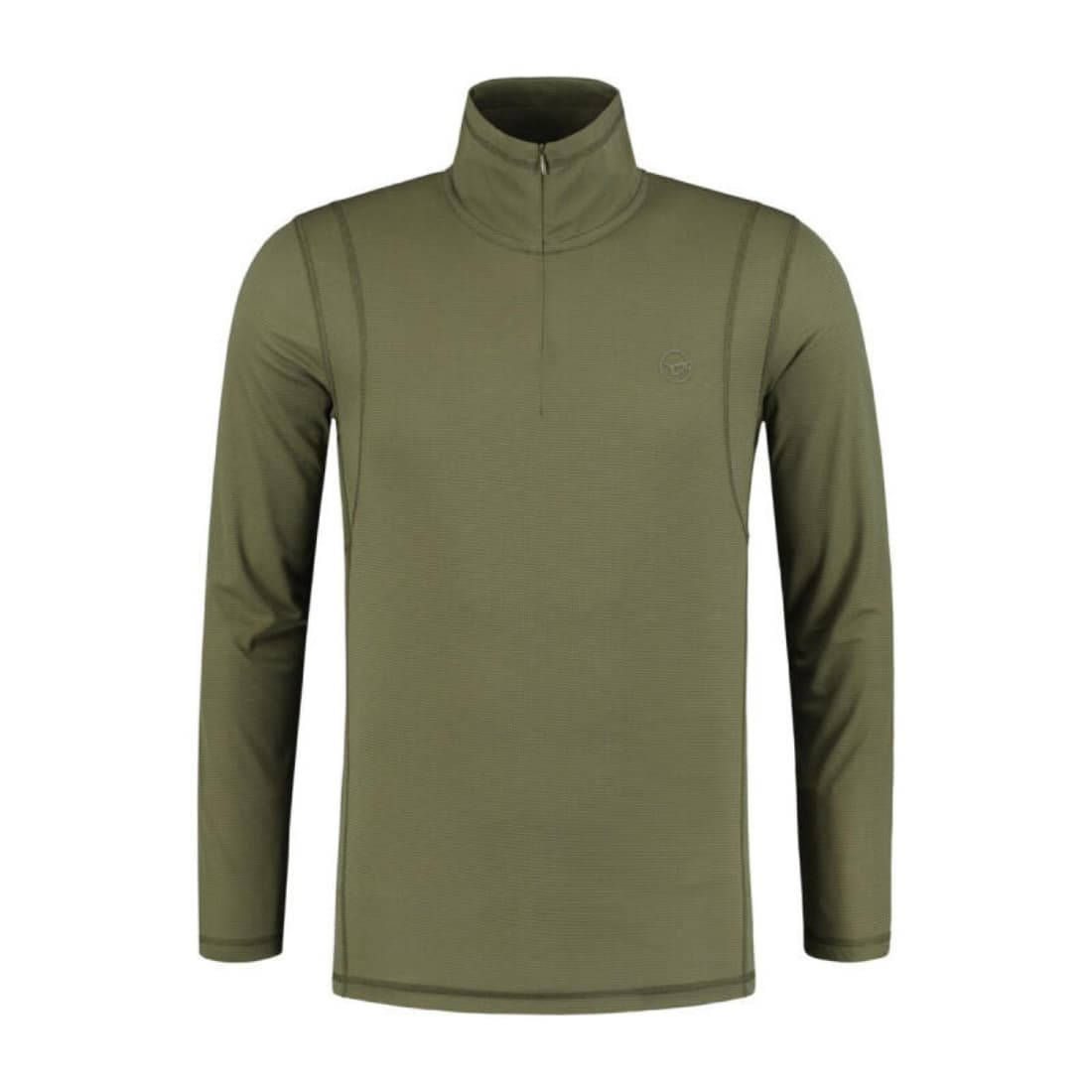 Bluză Korda Kool Quick Dry Long Sleeve Zip Neck, Olive, Medium
