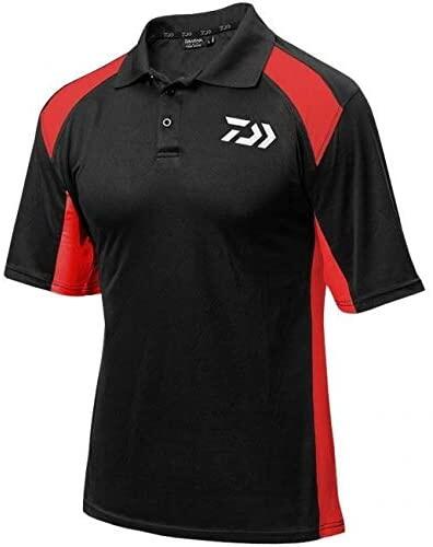 Tricou polo Daiwa, Negru/Roșu, 3X-Large