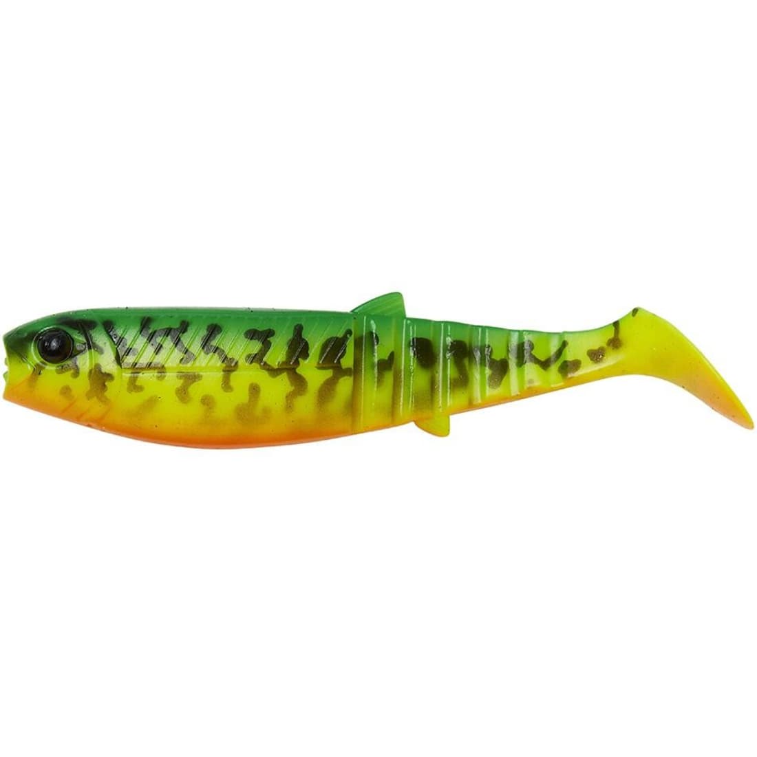Shad Savage Gear Cannibal Shad, Burbot Firetiger, 10cm, 9g, 4buc/plic