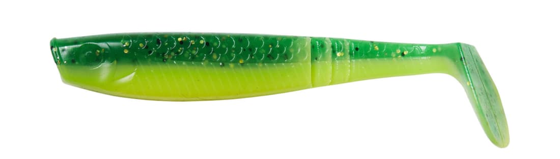 Shad Ron Thompson Paddle Tail, UV Green Lime, 8cm/3.5g, 4buc/plic