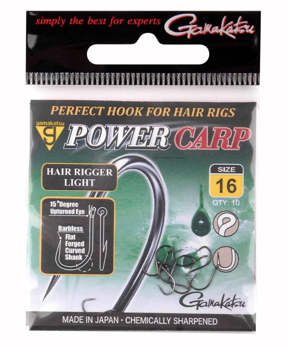 Cârlige Gamakatsu Power Carp Hair Rigger Light, Nr.16, 10buc/plic