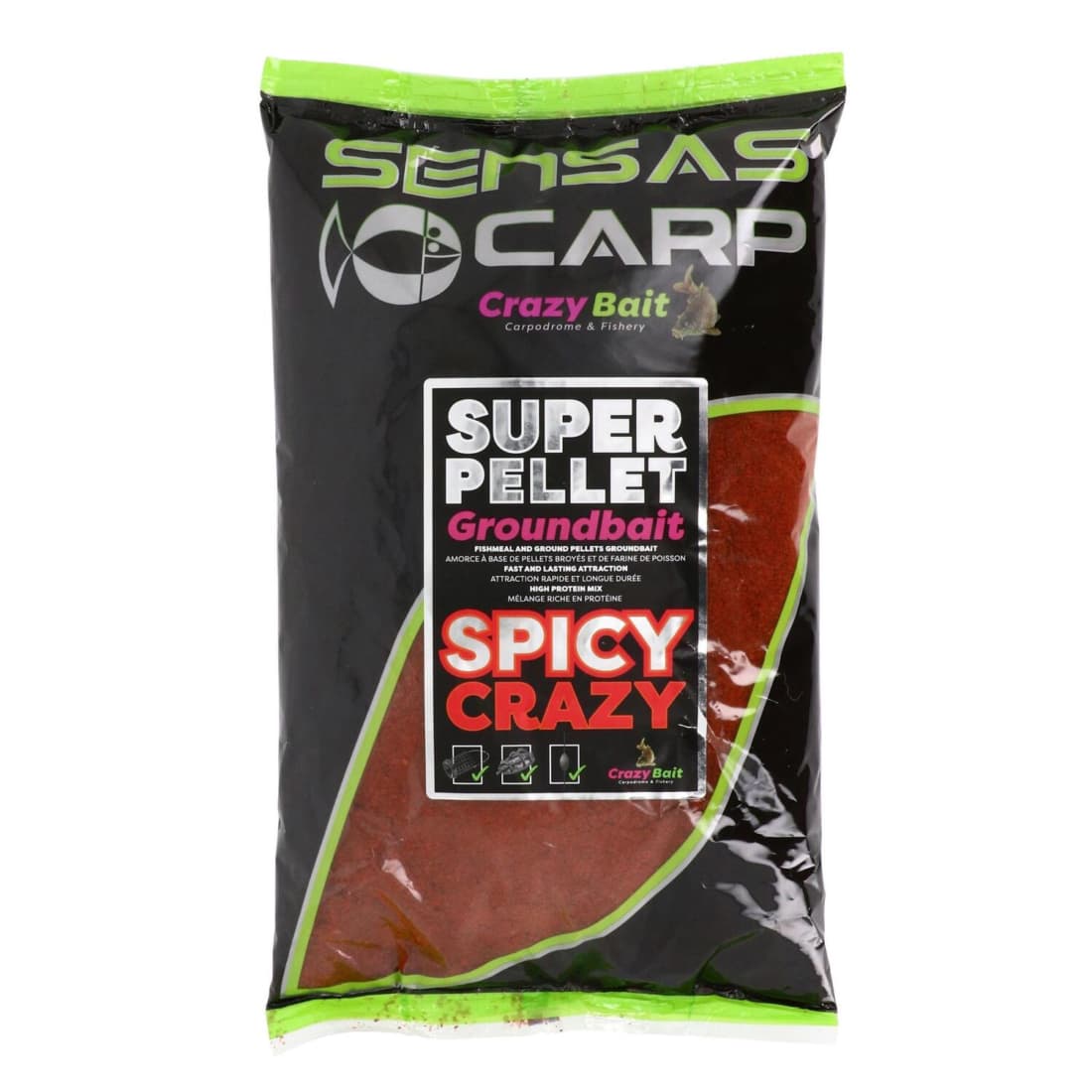 Nadă Groundbait Sensas Super Pellet, Spicy Crazy, 1kg