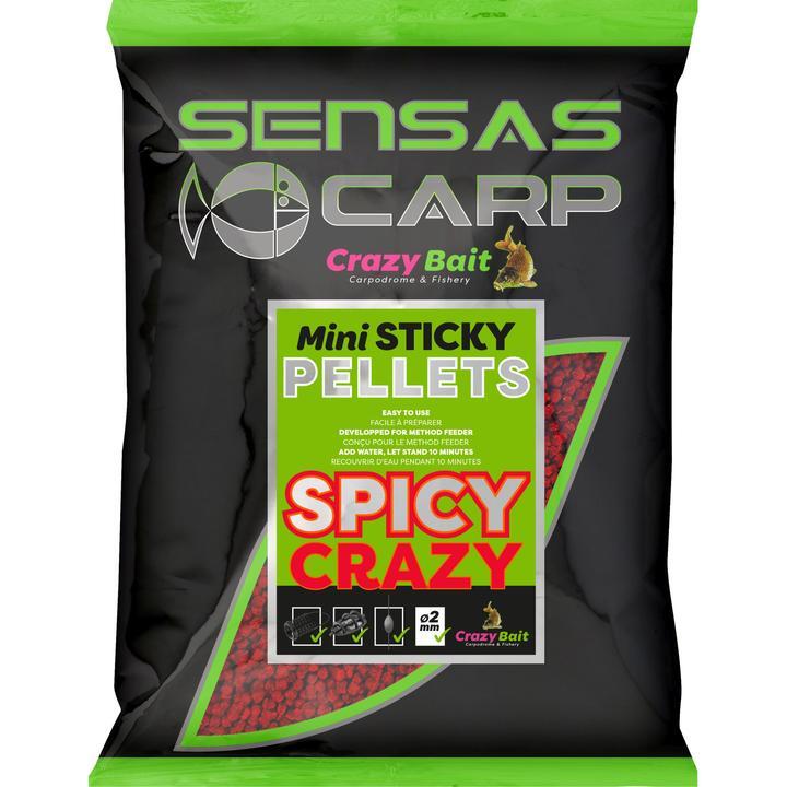 Micropelete Sensas Mini Sticky Carp, Spicy Crazy, 2mm/700g