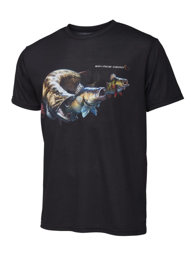 Tricou Savage Gear Cannibal, Black, 2X-Large