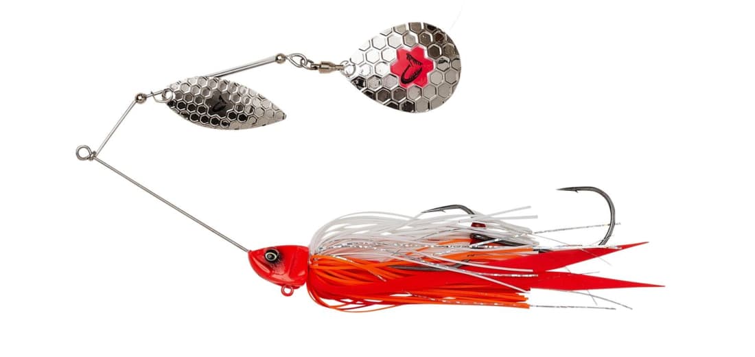 Spinnerbait Savage Gear Da Bush, Red Head Silver, 16cm/32g