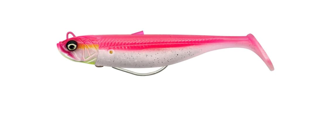 Shad Savage Gear Minnow Weedless Soft Baits Sinking, Pink Pearl Silver, 12.5cm, 28g, 2+1buc/blister