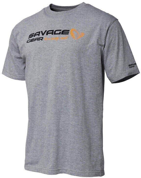 Tricou Savage Gear Signature Logo, Grey Melange, Small