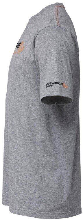 Tricou Savage Gear Signature Logo, Grey Melange, X-Large