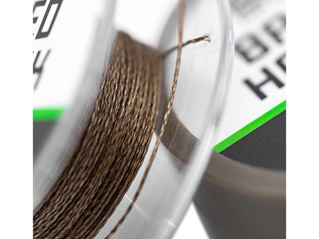 Fir Textil Korda Basix Braided Hooklink, Camo Green, 25lb/11.3kg/10m