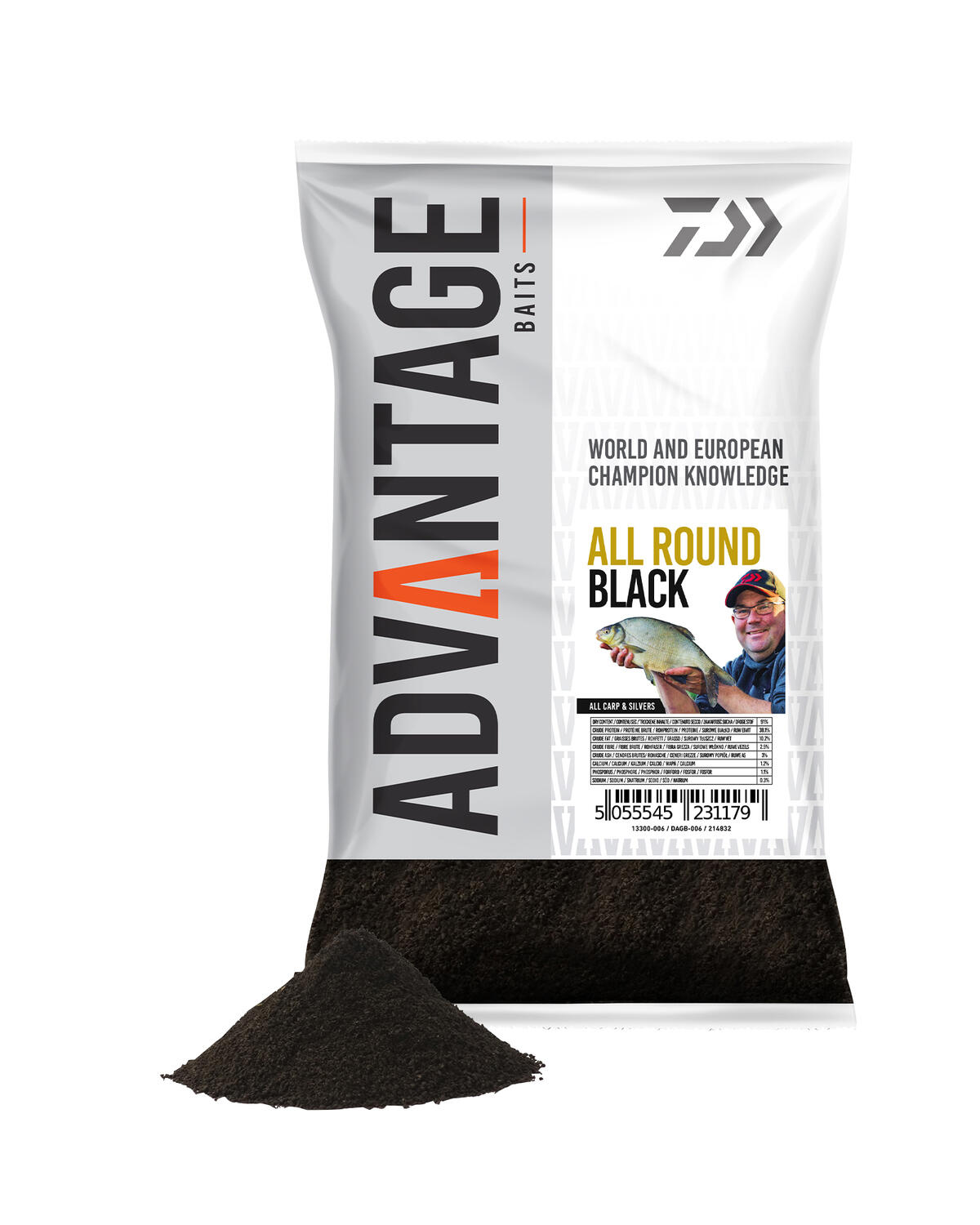 Nadă Groundbait Daiwa Advantage, Allround Black, 1kg/pungă